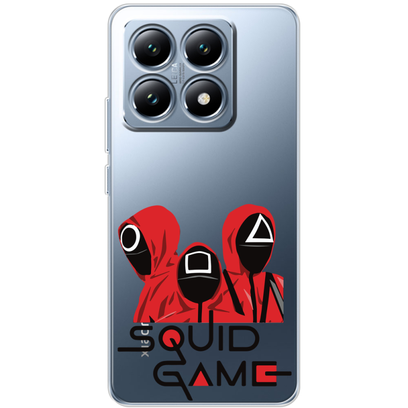 Прозрачный чехол BoxFace Xiaomi 14T siquid game люди в красном