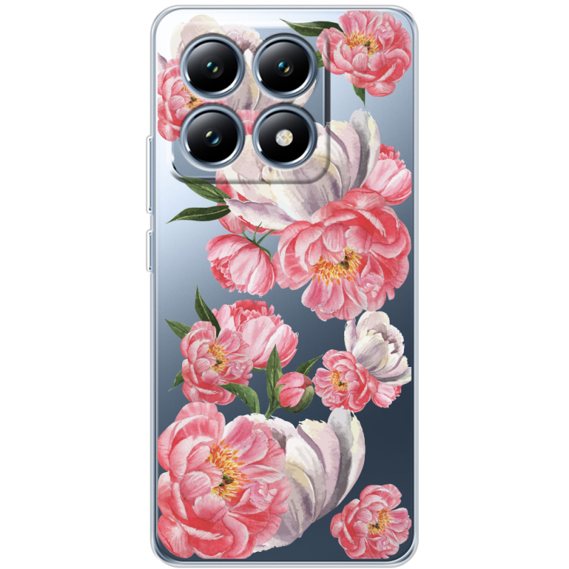 Прозрачный чехол BoxFace Xiaomi 14T Peony Watercolor Style