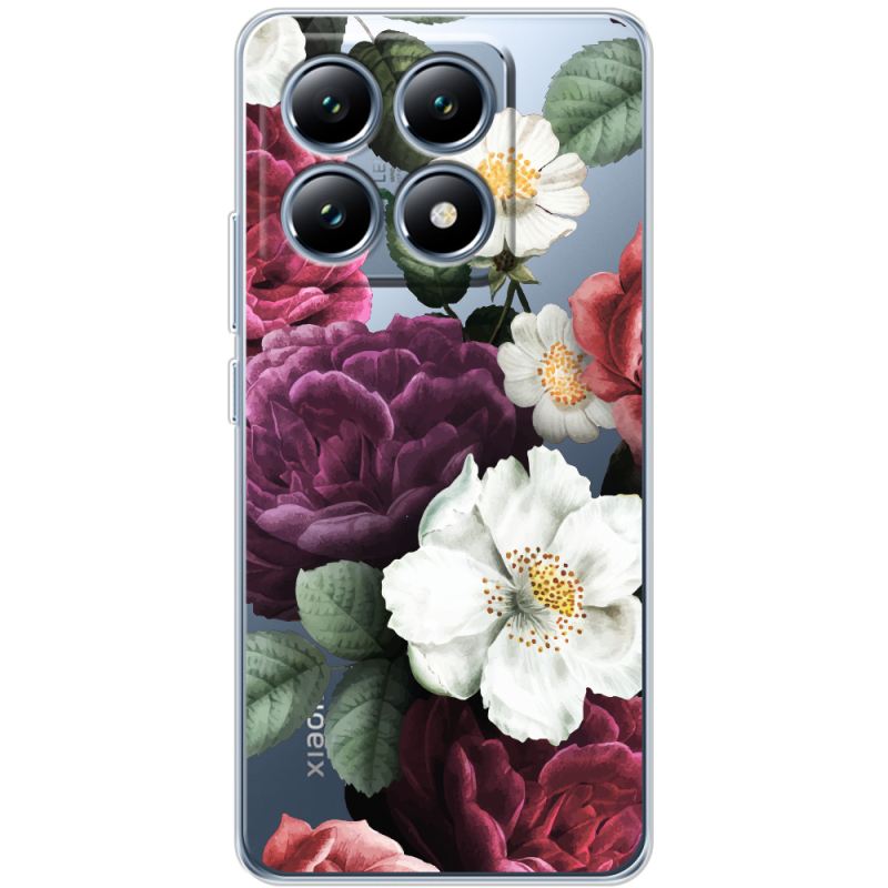 Прозрачный чехол BoxFace Xiaomi 14T Floral Dark Dreams