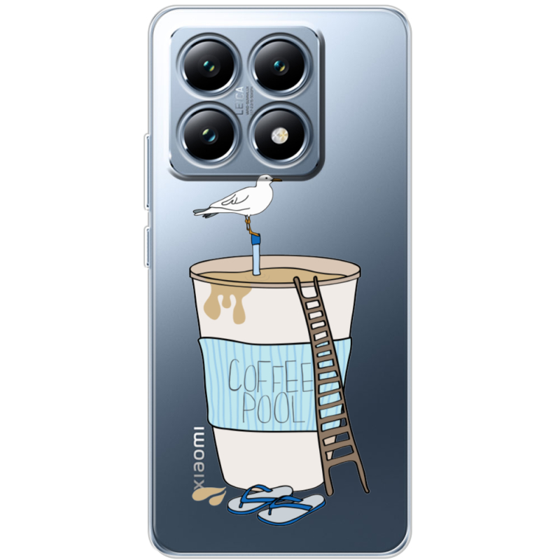 Прозрачный чехол BoxFace Xiaomi 14T Segull in Cofee Pool