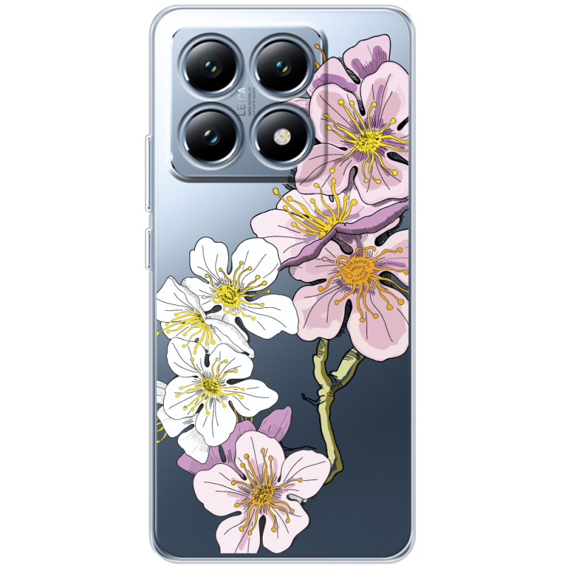 Прозрачный чехол BoxFace Xiaomi 14T Cherry Blossom