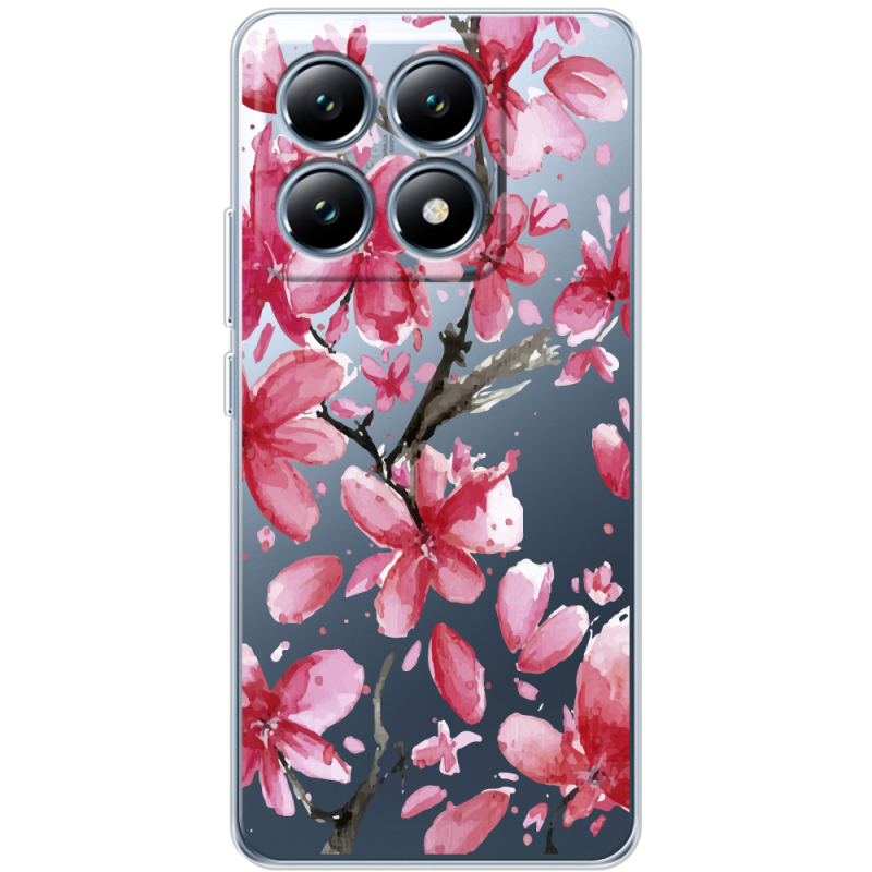 Прозрачный чехол BoxFace Xiaomi 14T Pink Magnolia