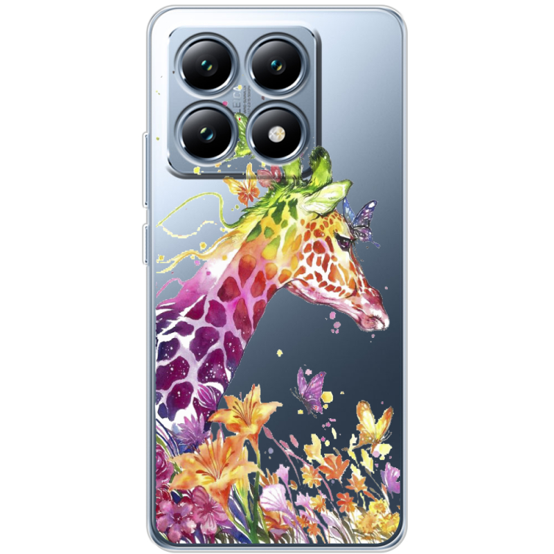 Прозрачный чехол BoxFace Xiaomi 14T Colorful Giraffe