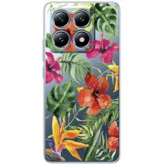 Прозрачный чехол BoxFace Xiaomi 14T Tropical Flowers