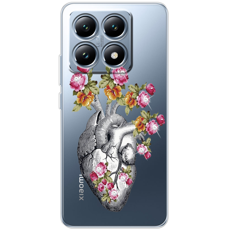 Чехол BoxFace со стразами Xiaomi 14T Heart