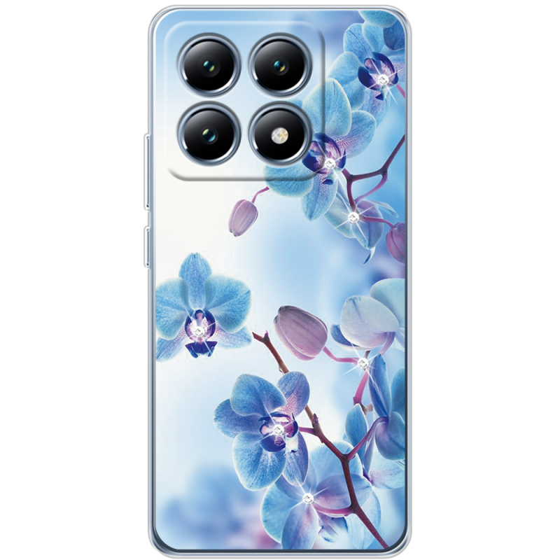 Чехол BoxFace со стразами Xiaomi 14T Orchids