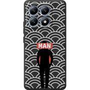 Черный чехол BoxFace Xiaomi 14T Man Pattern