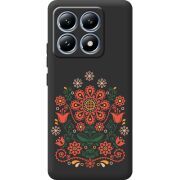 Черный чехол BoxFace Xiaomi 14T Ukrainian Ornament