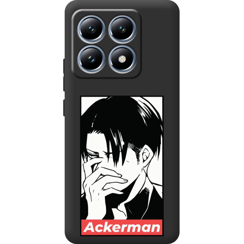 Черный чехол BoxFace Xiaomi 14T Attack On Titan - Ackerman