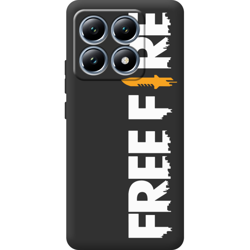 Черный чехол BoxFace Xiaomi 14T Free Fire White Logo