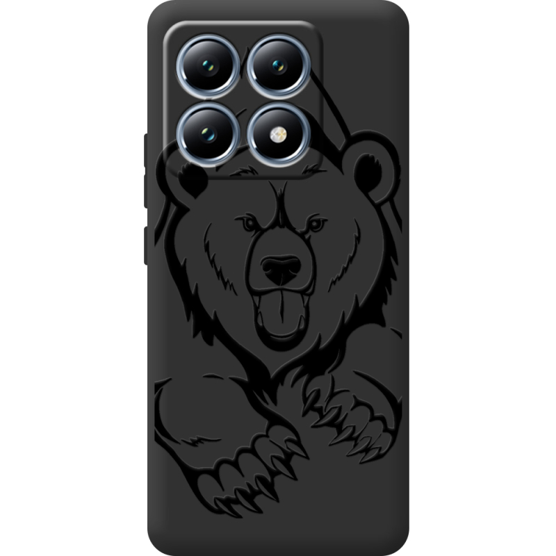 Черный чехол BoxFace Xiaomi 14T Grizzly Bear