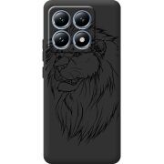 Черный чехол BoxFace Xiaomi 14T Lion