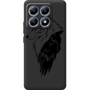 Черный чехол BoxFace Xiaomi 14T Wolf and Raven