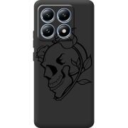 Черный чехол BoxFace Xiaomi 14T Skull and Roses