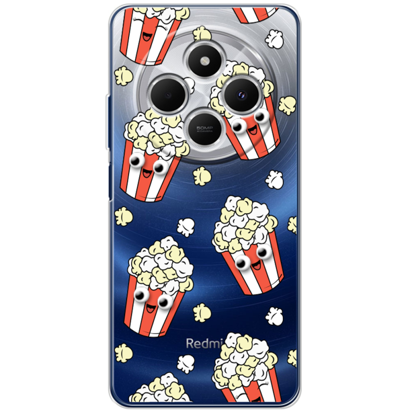 Прозрачный чехол BoxFace Xiaomi Redmi 14C с 3D-глазками Popcorn