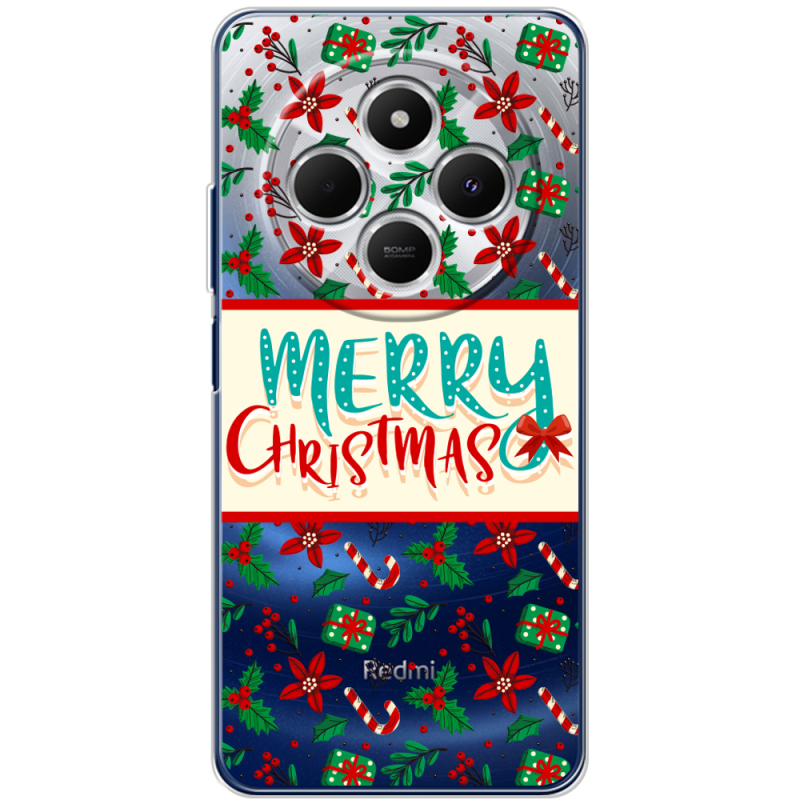 Прозрачный чехол BoxFace Xiaomi Redmi 14C Vintage Christmas Pattern