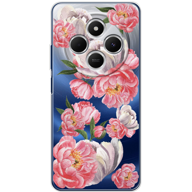 Прозрачный чехол BoxFace Xiaomi Redmi 14C Peony Watercolor Style