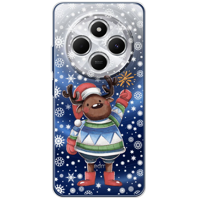 Прозрачный чехол BoxFace Xiaomi Redmi 14C Christmas Deer with Snow