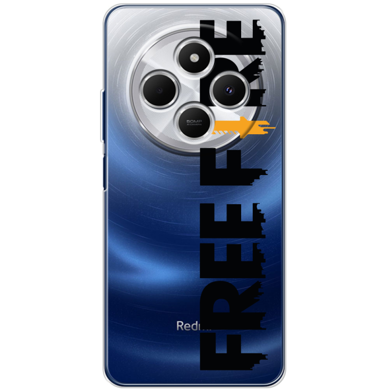 Прозрачный чехол BoxFace Xiaomi Redmi 14C Free Fire Black Logo