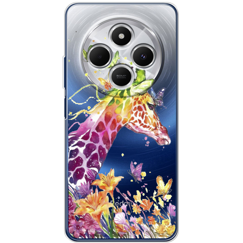 Прозрачный чехол BoxFace Xiaomi Redmi 14C Colorful Giraffe