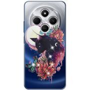 Чехол BoxFace со стразами Xiaomi Redmi 14C Cat in Flowers