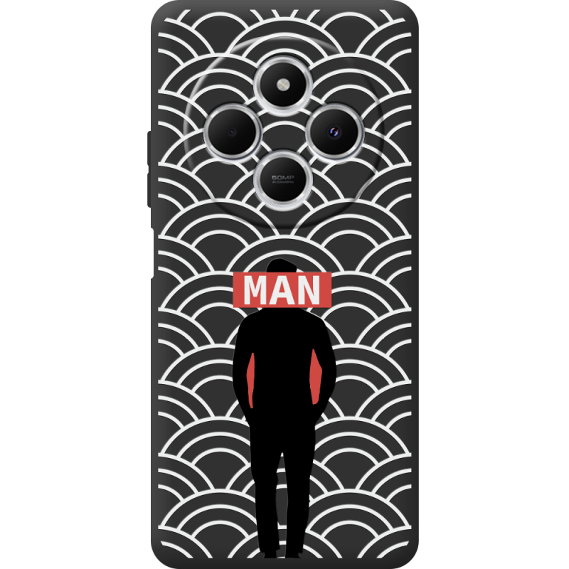 Черный чехол BoxFace Xiaomi Redmi 14C Man Pattern