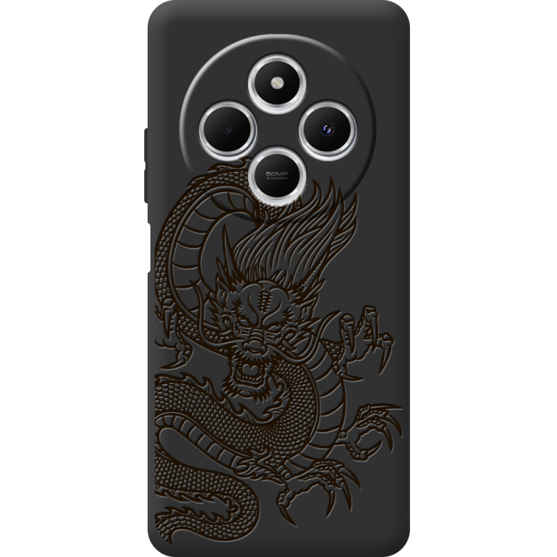 Черный чехол BoxFace Xiaomi Redmi 14C Chinese Dragon