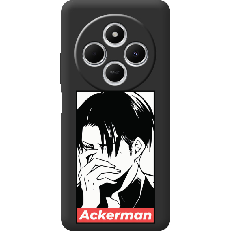 Черный чехол BoxFace Xiaomi Redmi 14C Attack On Titan - Ackerman