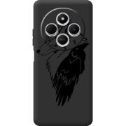 Черный чехол BoxFace Xiaomi Redmi 14C Wolf and Raven