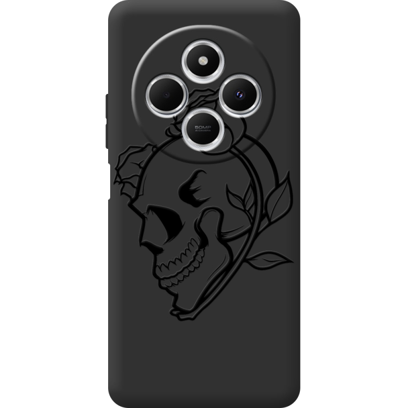 Черный чехол BoxFace Xiaomi Redmi 14C Skull and Roses