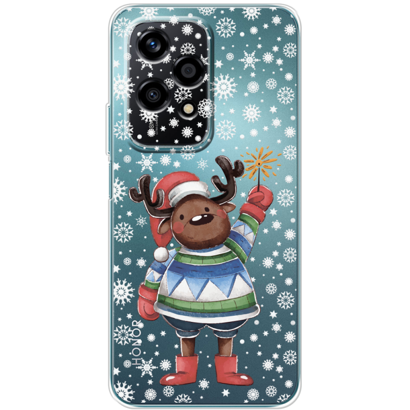 Прозрачный чехол BoxFace Huawei Honor 200 Lite Christmas Deer with Snow