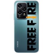 Прозрачный чехол BoxFace Huawei Honor 200 Lite Free Fire Black Logo