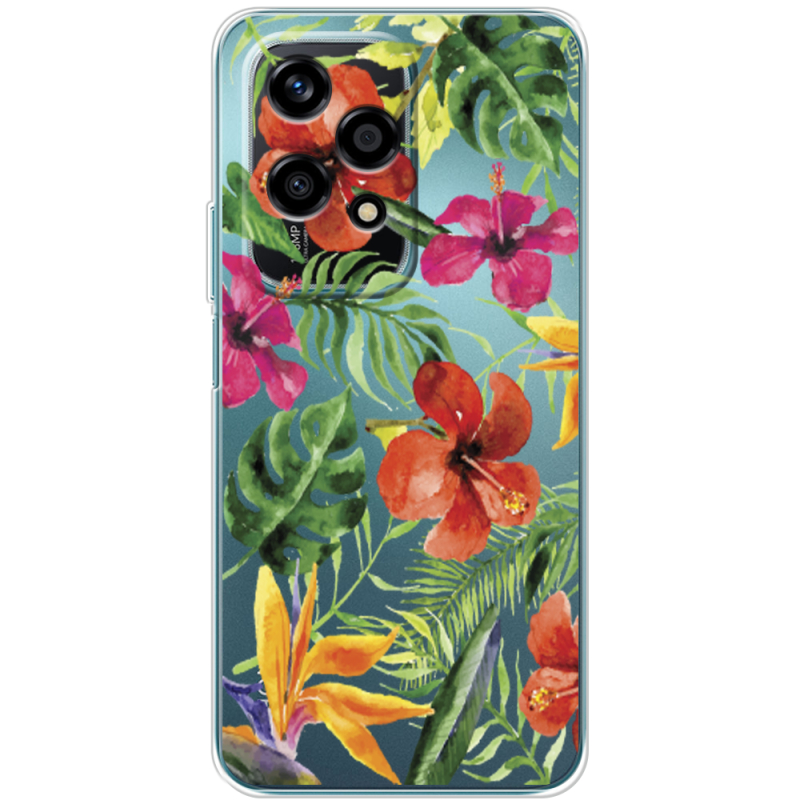 Прозрачный чехол BoxFace Huawei Honor 200 Lite Tropical Flowers