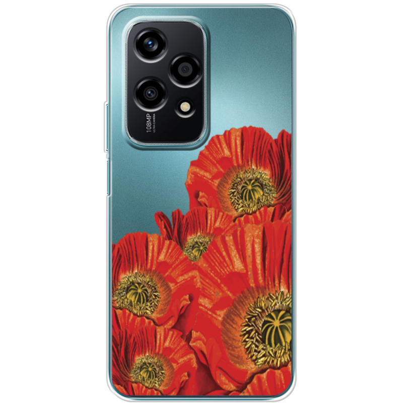 Прозрачный чехол BoxFace Huawei Honor 200 Lite Red Poppies