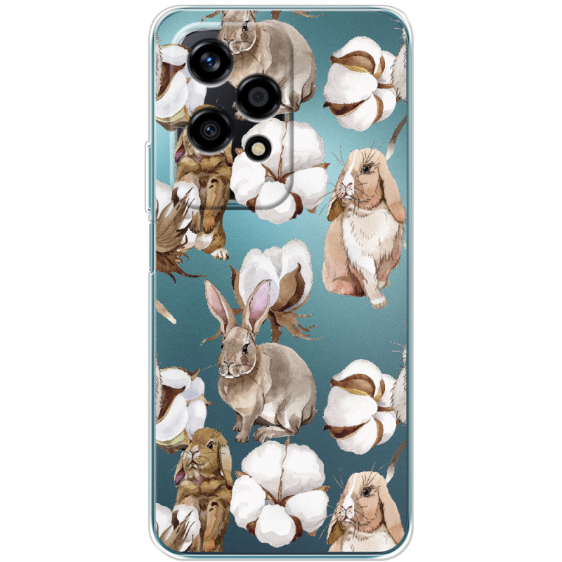 Прозрачный чехол BoxFace Huawei Honor 200 Lite Cotton and Rabbits