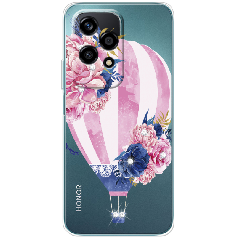 Чехол со стразами Huawei Honor 200 Lite Pink Air Baloon