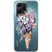 Чехол со стразами Huawei Honor 200 Lite Ice Cream Flowers