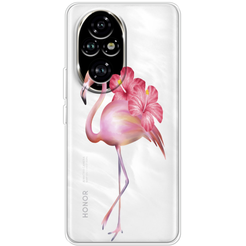 Прозрачный чехол BoxFace Huawei Honor 200 Pro Floral Flamingo