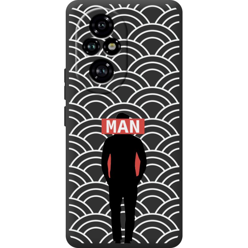 Черный чехол BoxFace Huawei Honor 200 Pro Man Pattern