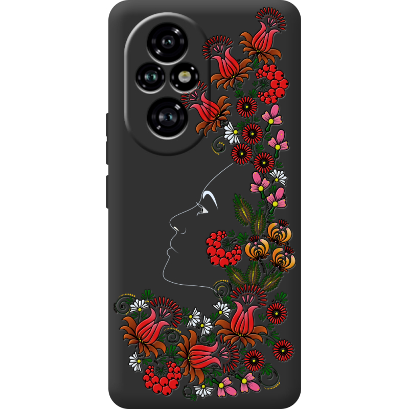 Черный чехол BoxFace Huawei Honor 200 Pro 3D Ukrainian Muse