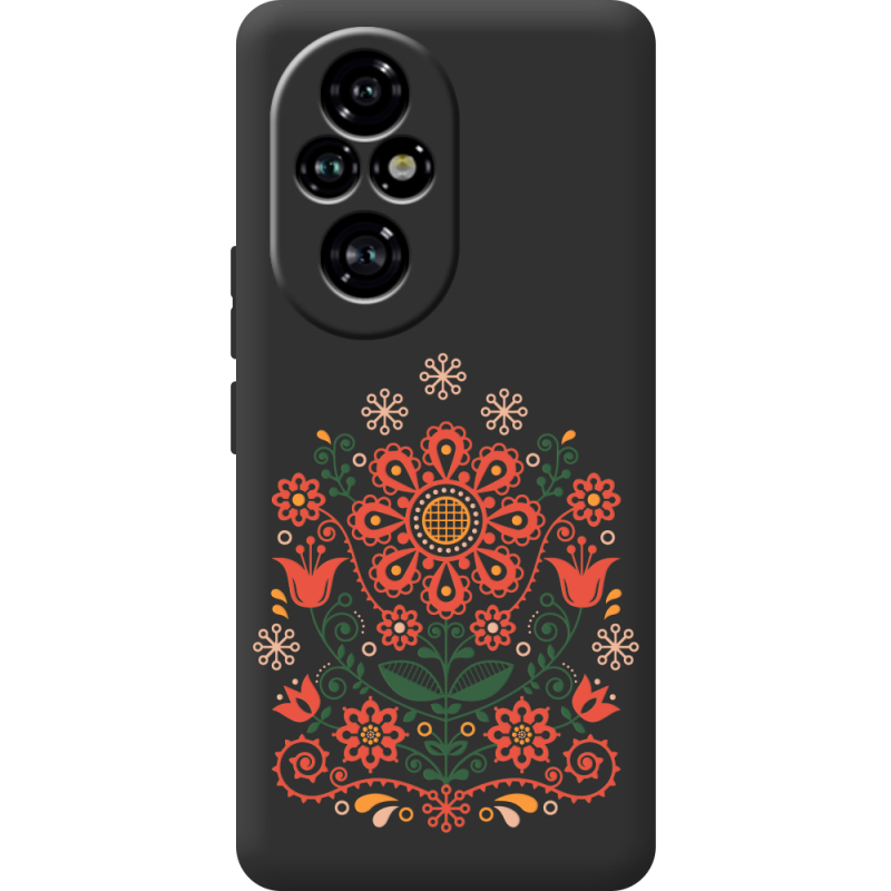 Черный чехол BoxFace Huawei Honor 200 Pro Ukrainian Ornament