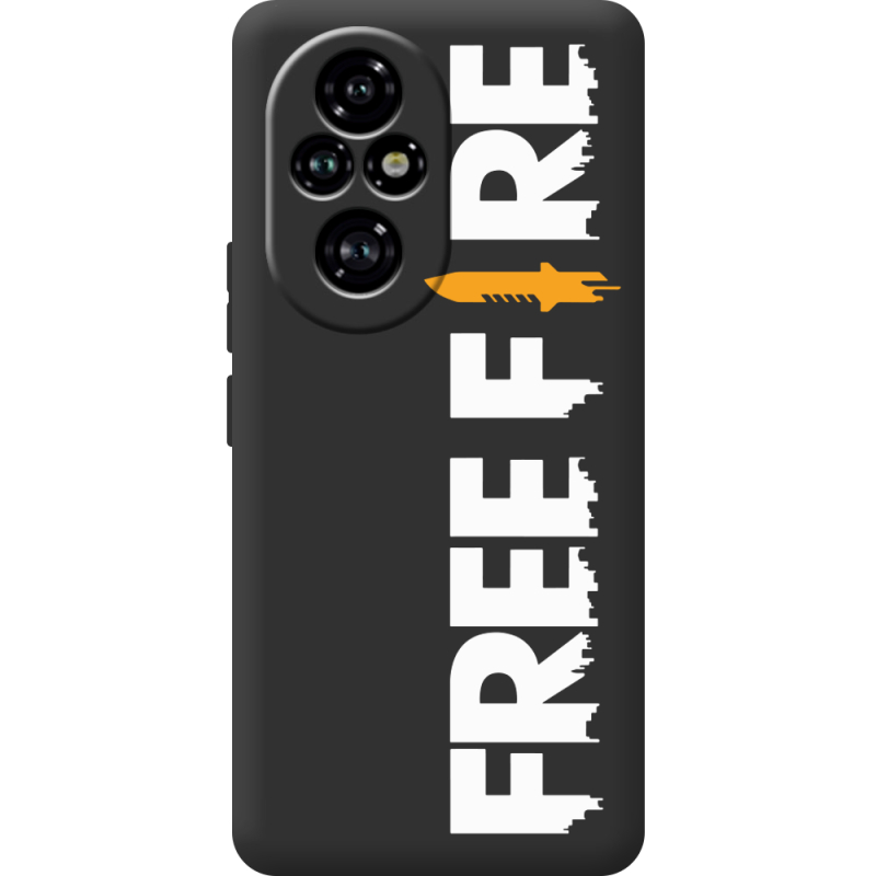 Черный чехол BoxFace Huawei Honor 200 Pro Free Fire White Logo