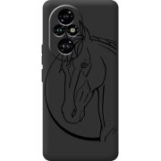 Черный чехол BoxFace Huawei Honor 200 Pro Horse