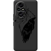 Черный чехол BoxFace Huawei Honor 200 Pro Wolf and Raven