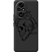 Черный чехол BoxFace Huawei Honor 200 Pro Skull and Roses