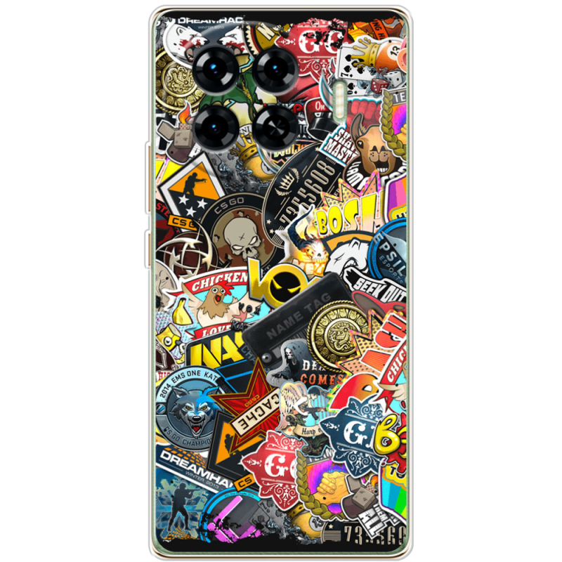 Чехол BoxFace Tecno Spark 20 Pro Plus CS:Go Stickerbombing