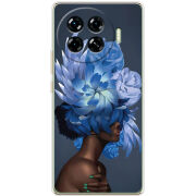 Чехол BoxFace Tecno Spark 20 Pro Plus Exquisite Blue Flowers