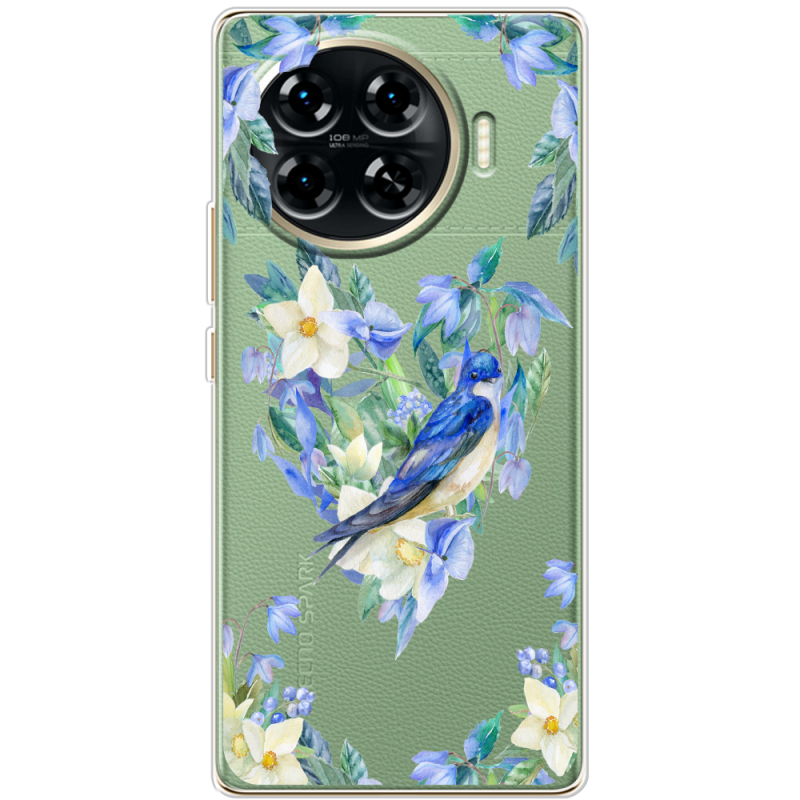 Прозрачный чехол BoxFace Tecno Spark 20 Pro Plus Spring Bird