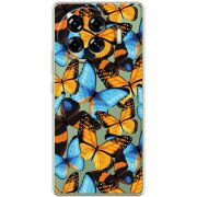 Прозрачный чехол BoxFace Tecno Spark 20 Pro Plus Butterfly Morpho