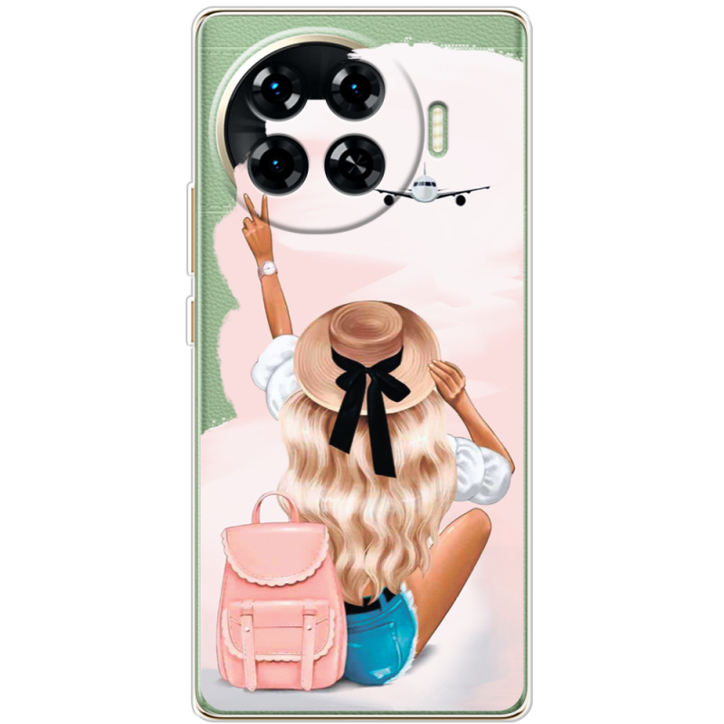 Прозрачный чехол BoxFace Tecno Spark 20 Pro Plus Travel Girl